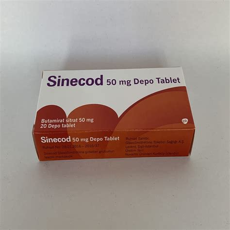 sinecod 50 mg ne için kullanılır